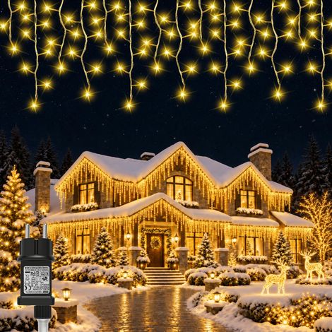 Guirlande Noel Exterieur 10M LED Rideau Lumineux Deco Noel Exterieur (1/5)