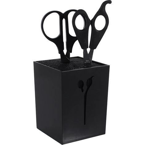 Organisateur de bureau pour coiffeur, étui à ciseaux avec insert brosse amovible pour un rangement hygiénique des outils, ciseaux de salon professionnels (1/5)