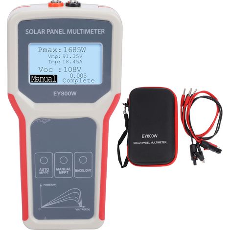 Testeur panneau solaire 5-800W 12-60V 0-35A, multimètre photovoltaïque MPPT avec écran LCD (1/5)