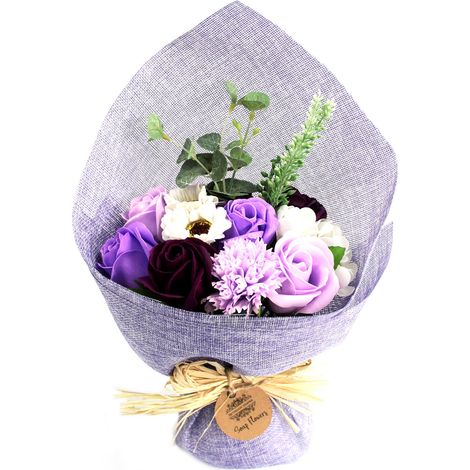 Bouquet De Fleurs De Savon Debout - Violette- Vendu par 1 (1/4)