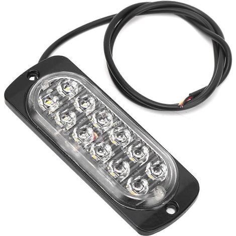 Feu clignotant 12 V à 12 LED, feu de signalisation jaune, lampe de signalisation d'urgence pour voiture, moto, camion