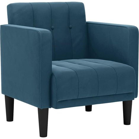 Maison Exclusive - Divano Sedia con Braccioli Blu 53 cm in Velluto