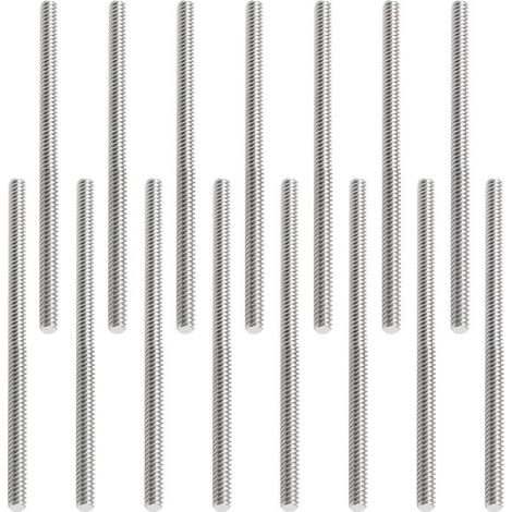 15 Pièces Tige Filetée M6 x 100mm Tige Filetée Inox M6 Tiges Filetées en Acier Inoxydable Entièrement Filetée Tige Goujons, Tige Entièrement Filetée