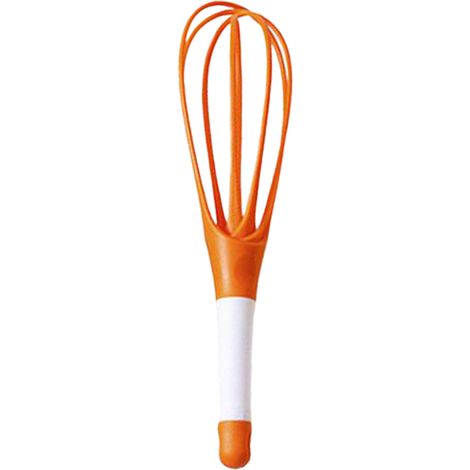 Fouet De Cuisine 2 En 1 Pliable Silicone Acier Inox Pour Mélanger Et Monter En Neige Compact (1/5)