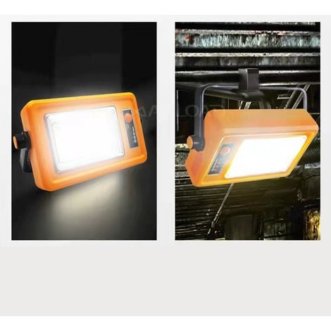 Lampe solaire portable jaune avec batterie lithium, éclairage d'urgence multifonction pour camping extérieur
