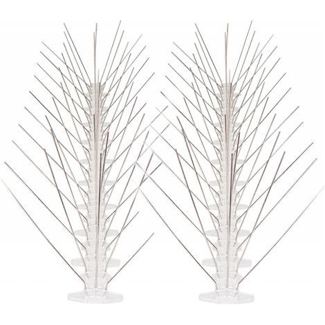Pincho antipalomas de 3,5 m, pincho antipalomas de acero, pinchos antipájaros de acero inoxidable, kit disuasorio para ahuyentar palomas, cuervos, gorriones y gatos, respetuoso con los animales. (1/5)