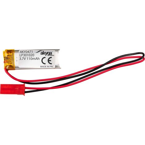 Batterie Li-Po LP301020 Akyga AKY0471 3,7 V / 40 mAh PCM Connecteur JST 2 broches 150 mm