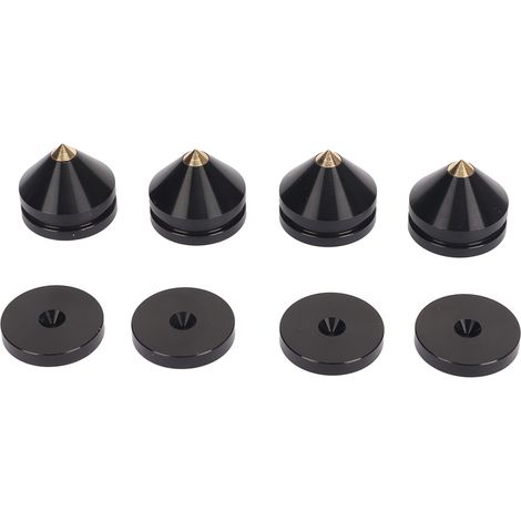 4 Pieds d'isolation anti-vibration pour enceintes, platines tourne-disques et amplificateurs - Lot de 4 - Noir (1/5)