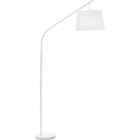 Piantana Industrial-Minimal Daddy Metallo Bianco 1 Luce E27 (1/2)