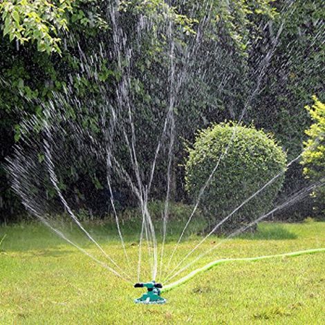 Rasensprenger, 360° drehbarer automatischer Sprenger für Garten und Rasen, einstellbarer Sprühwinkel und -weite, Gartengerät (1/2)
