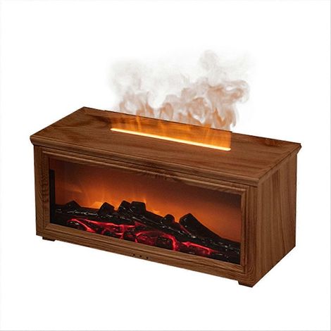 Diffuseur d'aromathérapie avec cheminée à effet flamme dynamique et coloré, idéal pour la maison et le bureau. (1/5)
