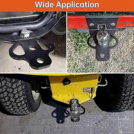 Adaptateur d'attelage 3 voies pour quad et tondeuse - avec boulon sécurisé