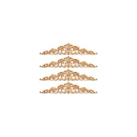 4-teiliges dekoratives Holzleisten-Set – Handgefertigte Skulpturen und Ornamente – Langlebige Dekoration (1/5)