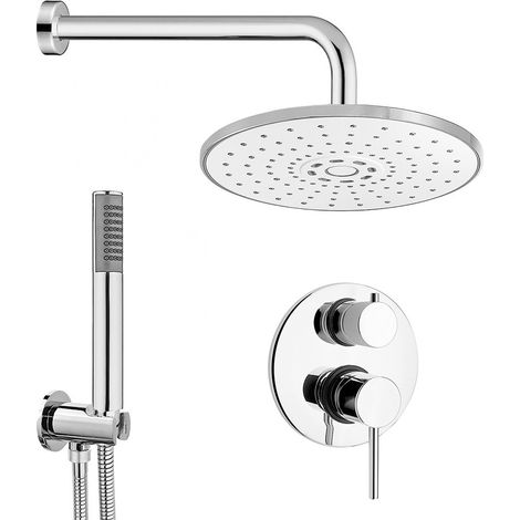 Set doccia braccio 40 cm + soffione ABS 22 cm + kit doccia + miscelatore Essenza (1/5)