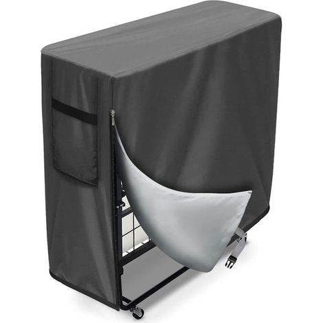 Faltbare und staubdichte Aufbewahrungstasche fürs Bett, multifunktionale Staubschutzhülle, 99 x 38 x 114 cm (schwarz) (1/5)