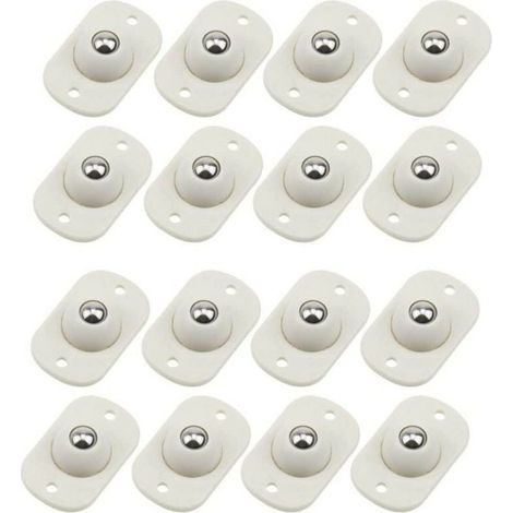 Paquete de 16 ruedas de transferencia autoadhesivas, ruedas de bola adhesivas, ruedas de transporte con rotación de 360° para patas de muebles. (1/4)