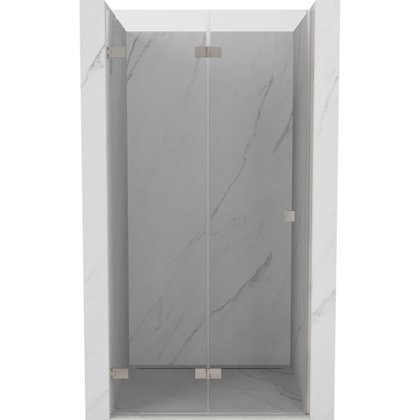 Mexen Lunar-F porte de douche pliantes gauche 70 cm, transparent, nickel brossé - 836-070-000-97-00-L (1/5)