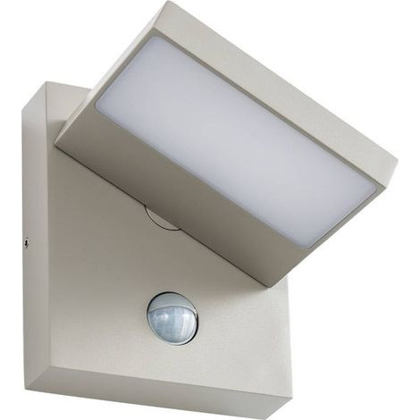 Lucande Lámpara de pared exterior 'Silvan' en Gris Aluminio
