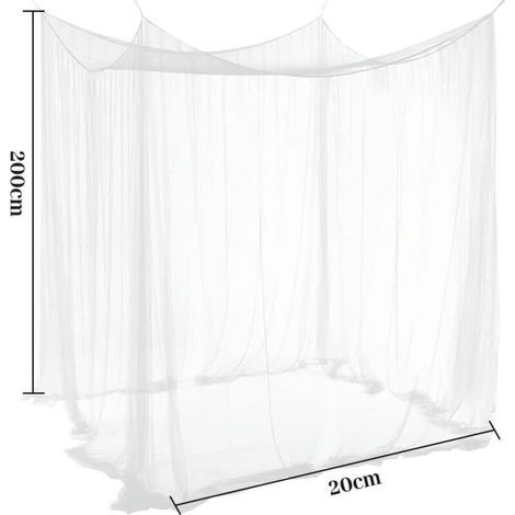 Moustiquaire Extérieur Moustiquaire XXL Jardin, Moustiquaire de Lit Double, Carrée Moustiquaire Intérieur Mobile pour Balcons, Pergolas, Piscines, Patios, Jardins et Camping-220200200cm TREETALK (1/3)