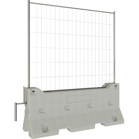 Schake, Barrière en béton avec clôture mobile, Lx l x h 2830 x