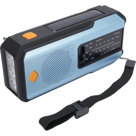 Radio Météorologique d'urgence, AM FM WB Solar Powered Hand Crank (1/5)