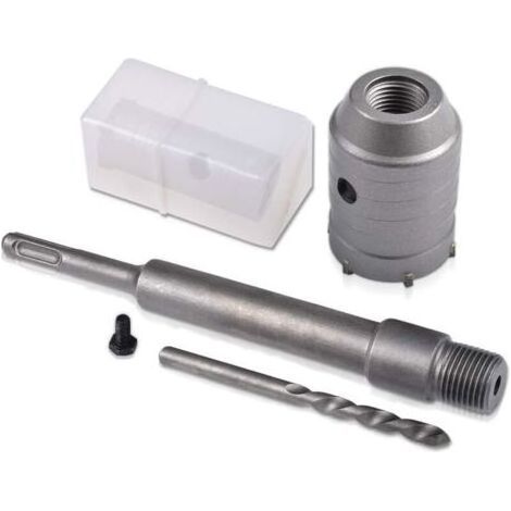 65mm Scie Cloche à Béton Poignée Ronde SDS Plus Shank, et de mur de pierre de ciment de coupeur de trou de mur pour le climatiseur concret de brique (1/4)