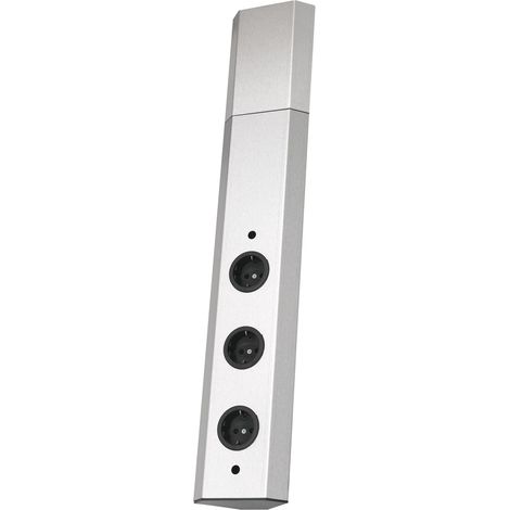 WIPO Steckdosenelement Power-Eck 1, 3 Steckdosen, Edelstahl (1/5)