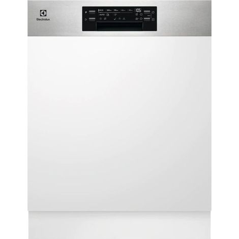 Electrolux EEA47201IX Einbaugeschirrspüler 13 Maßgedecke Energieklasse E 8 Programme Inverter-Motor AirDry-Technologie 60 cm Anti-Fingerprint-Edelstahlfront (1/2)