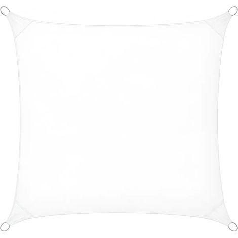 Vela Ombreggiante Idrorepellente 360x360 cm Bianco Quadrato da Esterno