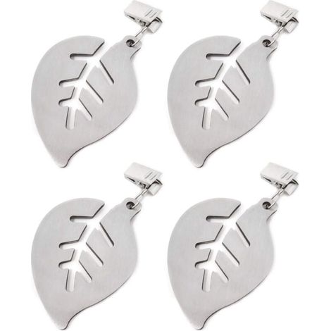 Poids de nappe en acier inoxydable, 4 pièces, Clips métalliques pour la maison et l'extérieur (1/4)