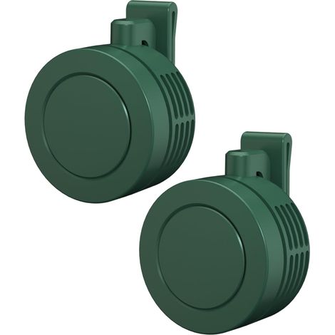 2 Pack Bladeless Waist Fan, Portable Clip-On Cooling Fan, 3-Speed Ultra Quiet Personal Fan for Travel & Camping(Dark green)