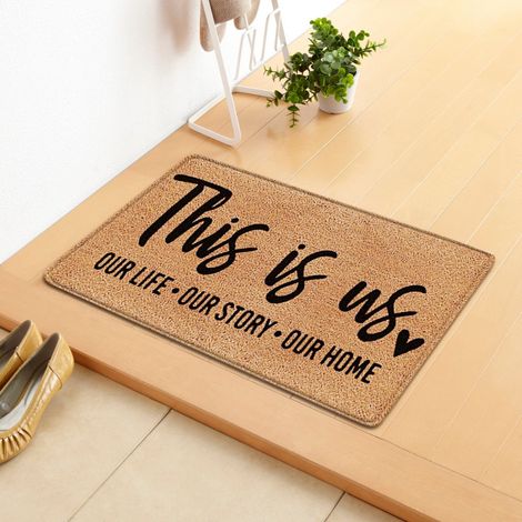 Tapis De Sol - Polyestere - 60 X 40 Cm - Usage Interieur Et Exterieur - Pour Entree Porte D'Entree Balcon Cuisine Salle De Bain Bureau - 1 Piece (1/3)