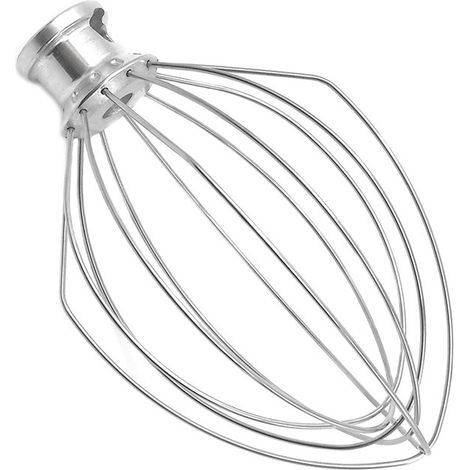 K45WW Fouet en acier inoxydable pour Kitchen Aid,Eggs Beater Head Fouet à 6 fils,pour mixeur KitchenAid à tête inclinable, K45SS, KSM75, KSM95, KSM150PS, KSM152PS et KSM155GB Accessoire Robot (1/4)