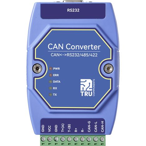 TRU COMPONENTS TC-ECAN-401 Multifunktionsmodul Modbus-RTU, CAN Bus, RS-485, RS-422, RS-232 12 V/D