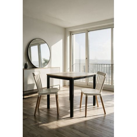 Mesas Comedor - Mesa Dino Extensible 120-180 cm - Madera oscura (1/5)
