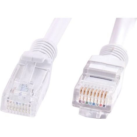 Câble réseau Ethernet LAN CAT5E gris avec connecteur RJ45 mâle, 2 m (1/2)