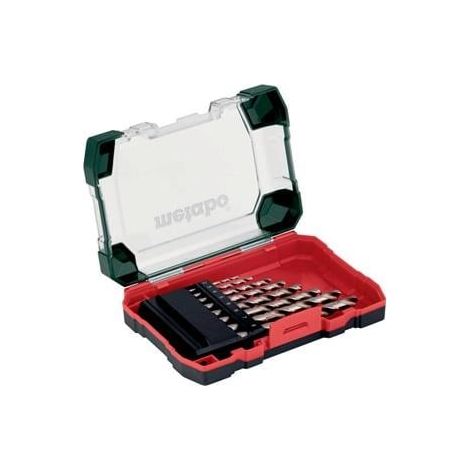 Juego de brocas DIN 338 HSS-G D.2-8 HSS 8 piezas.Estuche de plástico.METABO (1/2)
