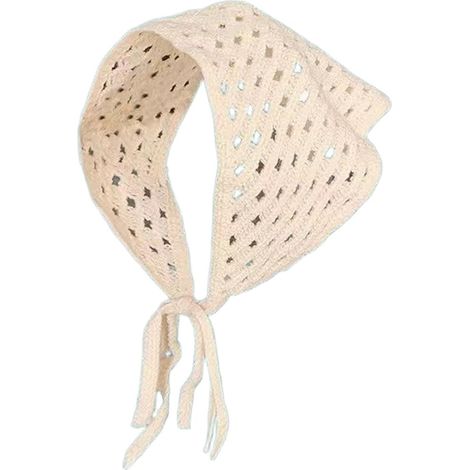 Diadema bohemia hecha a mano para mujer con motivo de cereza en triángulo hueco, bufanda de lana suave para conjuntos de primavera y otoño. (1/5)
