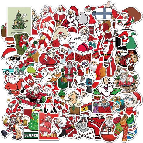autocollants Pack 50 Pcs Vinyle Graffiti Stickers Pour Ordinateur Portable Voiture Planche Roulettes Moto Vlo Bagages Pare-chocs Bombe Autocollan (1/5)