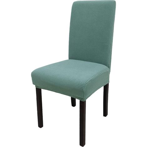 Housses de chaise extensibles Jacquard Vert Menthe Lot de 6 (1/5)