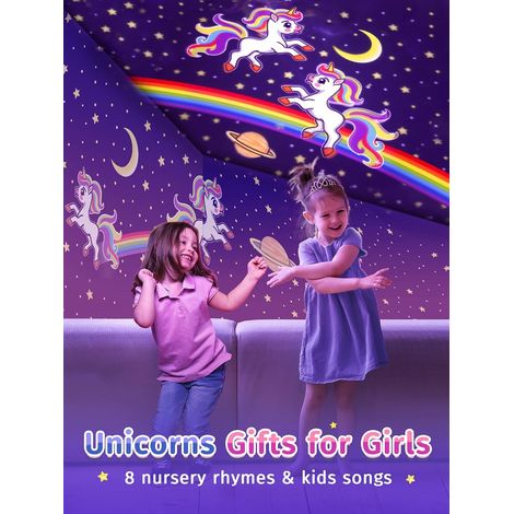 Projecteur de veilleuse pour bébé ciel étoilé, veilleuse pour enfants, veilleuse musicale, rotation à 360 °, télécommande à LED, veilleuse Kawaii Déco bébé fille cadeau de Noël (1/4)