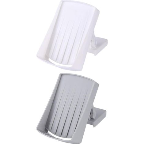 Wall Mounted Soap Dish 2 Pieces Gray and Ivory No Drill Soap