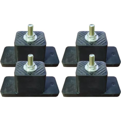 Amortisseurs de climatiseur - Supports de montage pour condenseurs de climatiseurs mini-split extérieurs, 4 pièces - Hauteur 5,5 cm (1/4)