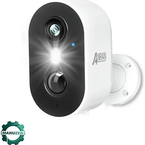 Manuzen - Caméra extérieure sur batterie 3 MP – Wi-Fi 2,4 GHz, IP66 – 1 caméra sur batterie (1/3)