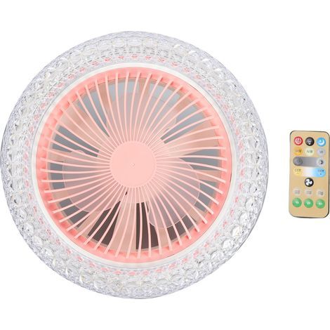 Ortviai Ventilateur de Plafond Compact avec Éclairage et Télécommande – 3 Vitesses, Minuterie 1/2/4 h, Fonctionne sur Prise E26/E27 (1/5)