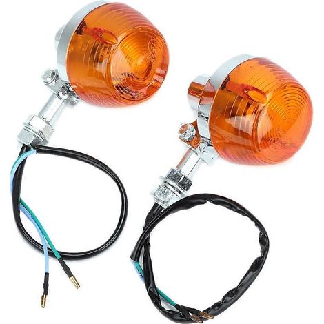 2 feux clignotants moto, indicateur de direction ambre, lampes de signalisation arrière, feux de position LED pour motocyclette (2 pièces) (1/4)