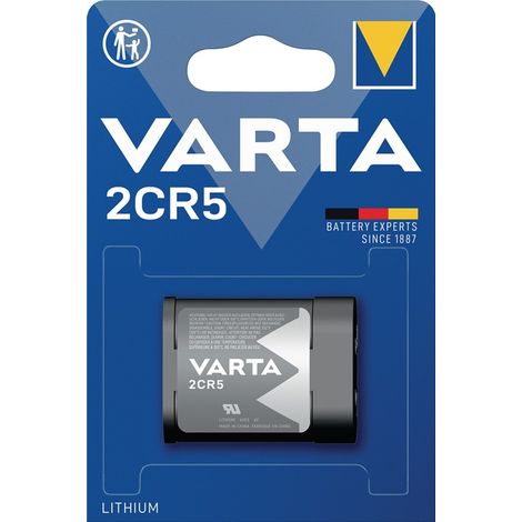 Varta LITHIUM Cylindrical 2CR5 Bli 1 Fotobatterie 2CR5 Lithium 1400 mAh 6 V 1 St.