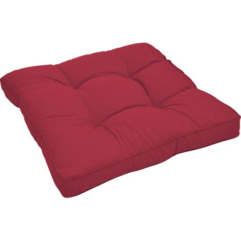 Beautissu Cojines para Muebles de jardín XLuna Lounge sillas de Mimbre de Exterior Asiento Grueso Acolchado Rojo, 40x40x10 cm
