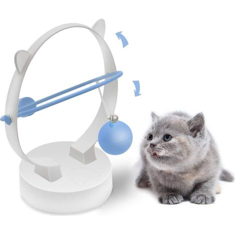 Jouets interactifs pour chats d'intérieur - Balançoire cinétique automatique - Jouets électroniques, plumes - Pour chats (bleu) 1000 pcs (1/5)