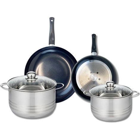 Ensemble de 2 Poêles de cuisson 24 et 28 cm et 2 faitouts 20 et 24 cm Elo Prima Brillant (1/5)